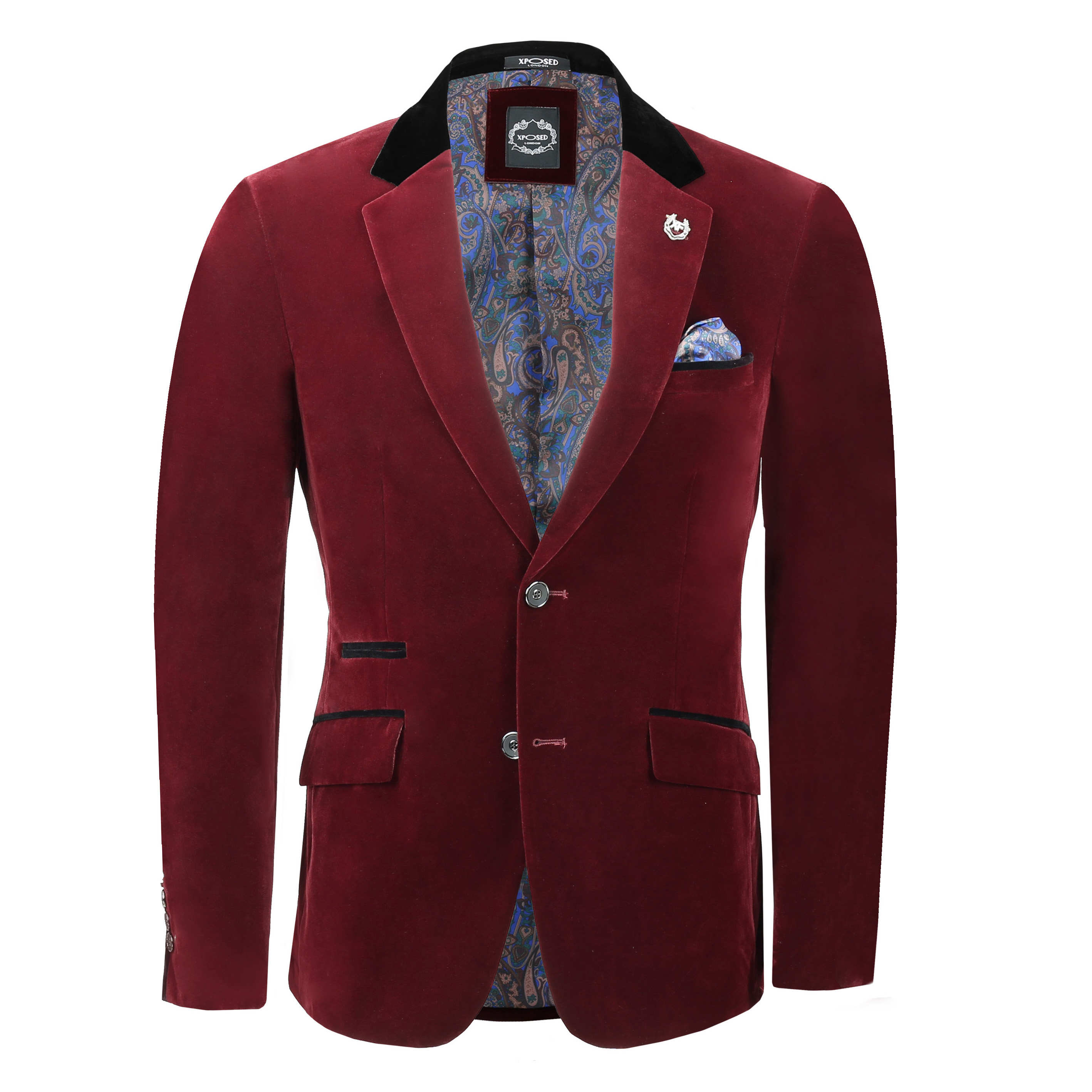 Mens red velvet hot sale blazer uk